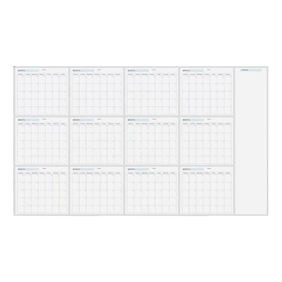 Osdhezcn Erasable Wall Calendar Yearly Planner Undated Full Year to View Calendar Office Home Organiser Planner 58.27x34.25Inch