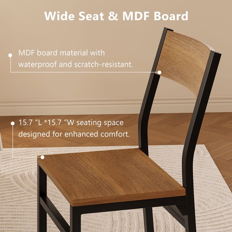 iPormis Dining Chairs with Curved Back, Set of 6 photo 3