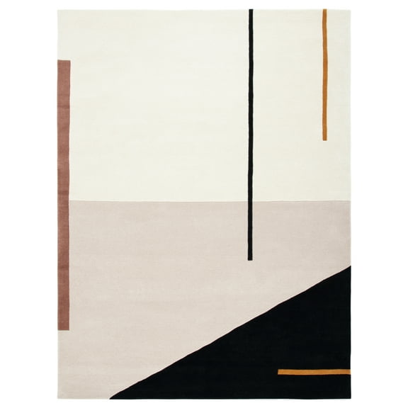 SAFAVIEH Fifth Avenue Dawa Abstract Area Rug, Ivory/Black, 4' x 6'
