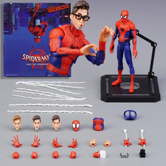 Série Legends Collection Spider-Men Into the Spider - SV-Action Peter B. Parker Figurine Articulée Corps Entier Modèle