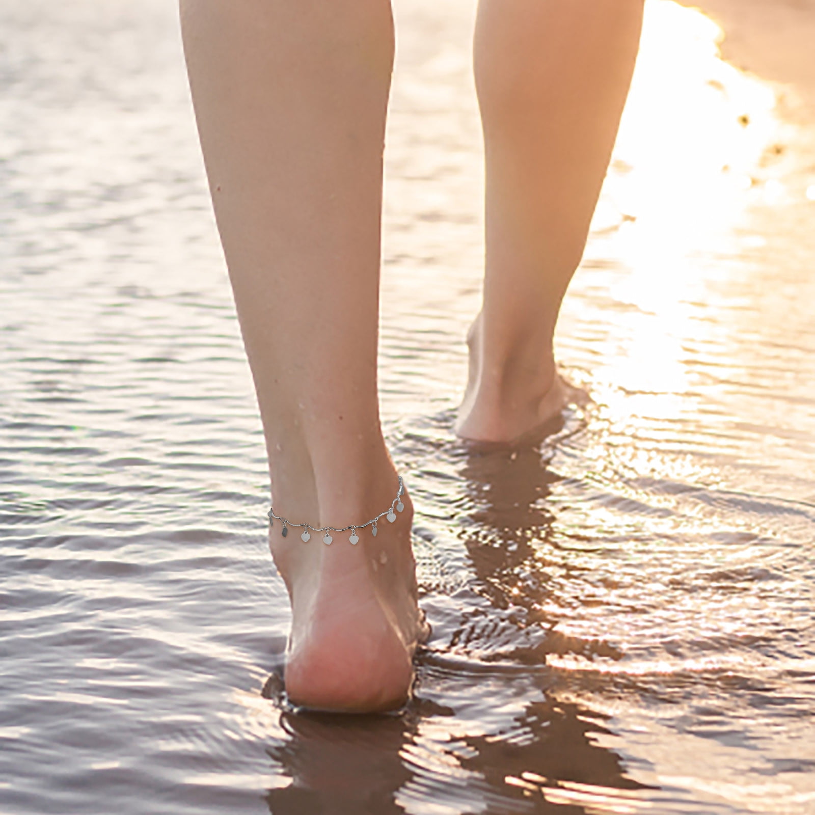XIAQUJ Women's Anklets Filled with Personalized Anklets Beach Feet