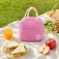 thumbnail image 5 of Insulated Lunch Bag | Small Reusable Tote Bag | Insulated Lunch Bag for Women for Work Daily Use | Great Gift Pink Thermal Lunch Bag, 5 of 6