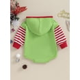 thumbnail image 4 of Bslissey Baby Boys Hooded Sweatshirt Romper Striped Print Long Sleeve Hoodie Jumpsuit Infant Casual Bodysuit Spring Fall Daily Clothes 3M 6M 12M 18M, 4 of 8