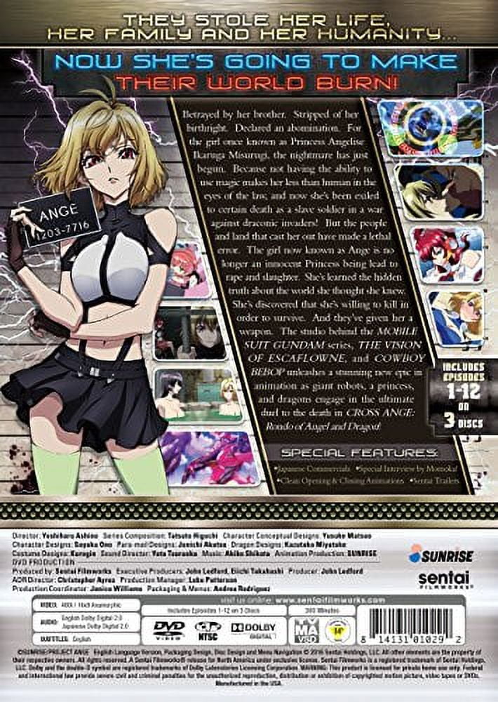 NEW Cross Ange Rondo of Angel Dragon 3-DVD Collection 2 Anime Eps 13-25  Sentai 814131010391