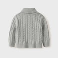 thumbnail image 3 of Lmnyox Sweaters for Kids Plain Long Sleeve Turtleneck Cable Knit Pullover Winter Casual Warm Sweaters, 3 of 8