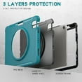 thumbnail image 6 of Allytechgroup iPad Air 11 Inch 2025/2024 Case with Pencil Holder, Military Grade Shockproof Kickstand Handle Strap Anti-Scratch Kids Friendly Bumper Tablet Case Cover for Apple iPad Air 11" M3 M2, 6 of 11