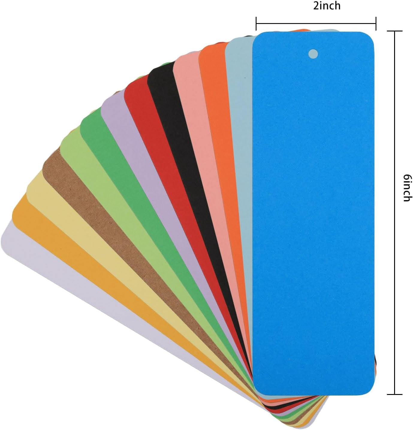 260Pcs DIY Blank Bookmark Making Kit 130Pcs Mixed Color Rectangle Blank Bookmarks 130Pcs Mixed Color Polyester Tassel Decorations with Punching Hole for Gifts Tags Crafts for DIY