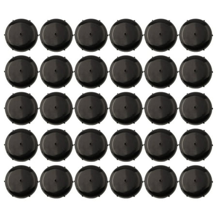Goodhd 30 Pack Wrought Iron Patio Furniture Feet Lid Round Plastic Outdoor,Black