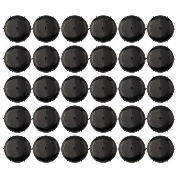 Goodhd 30 Pack Wrought Iron Patio Furniture Feet Lid Round Plastic Outdoor,Black