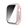 thumbnail image 3 of Compatible with Apple Watch Case 38mm 42mm with Screen Protector, Bling Case Crystal Diamond Tempered Glass Protective Cover for Apple Watch Series 3 2 1 -rose pink, 3 of 8