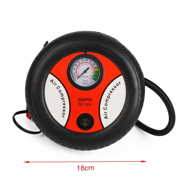 Portable 12V 260psi Auto Pump Tyre Inflator Air Compressor Pump Balloon,  Air Bed, Bicycle Tire Inflator DIY Pam Angin