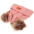 thumbnail image 3 of EeaseMX Gorro de punto con doble pompón para niños y niñas, cálido, de ganchillo, para otoño e invierno (rosa piel), 3 of 7