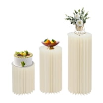Dwellnix Cylinder Pedestal Wedding Cake Flowers Display Stand Decoration Dessert Table
