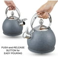 thumbnail image 2 of Creative Home 2.5 Qt. Stainless Steel Whistling Tea Kettle, Opaque Gray with Speckle, 2 of 6