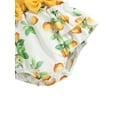thumbnail image 6 of 2Pcs Sweet Style Baby Girls Outfit, Toddlers Summer Floral/Lemon/Dot Printing Fly Sleeve Splicing Romper + Bow Headwear Set, 6 of 6