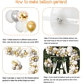 thumbnail image 5 of Kit de arco de guirnalda de globos blancos de 136 piezas, juego de globos de látex metálicos con confeti plateado y dorado blanco para cumpleaños, Baby Shower, decoración de fiesta de aniver, 5 of 5