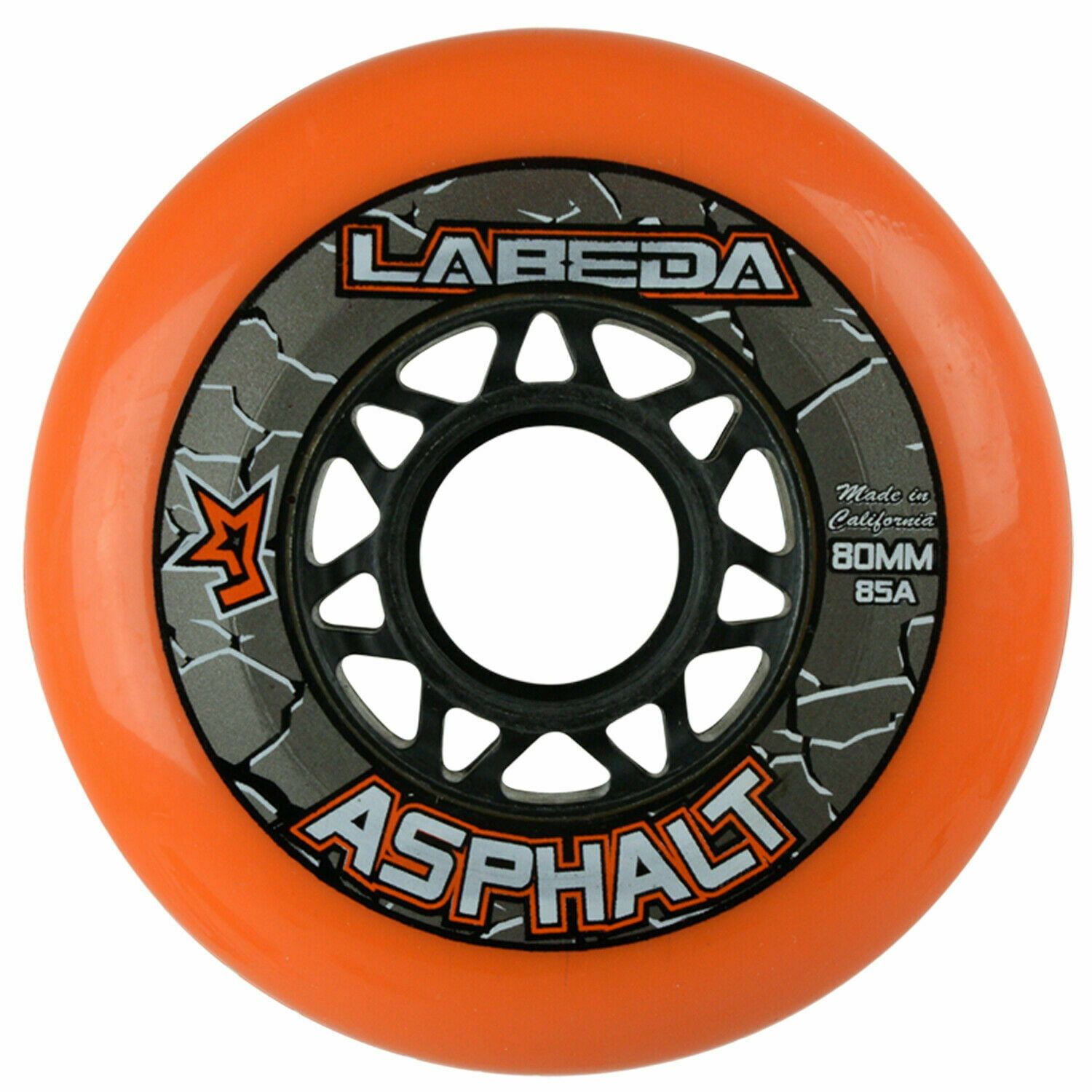 Labeda Gripper Roller Hockey Inline Wheels Yellow 72mm Med 83A 4 Pack