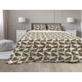 thumbnail image 1 of Walrus Comforter & Sham Bedding Set, Marine Mammal Exotic Animal Funny Creature Wildlife Theme, 3 pcs Duvet Set Microfiber Filling Quilt, 5 Sizes, Caramel and Eggshell, by Ambesonne, 1 of 4