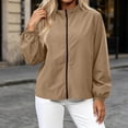 thumbnail image 2 of GigrtiJin Long Sleeve Jackets for Women Thin Casual Loose Collared Jackets Zip up Lightweight Outdoors Hiking Jackets, 2 of 5