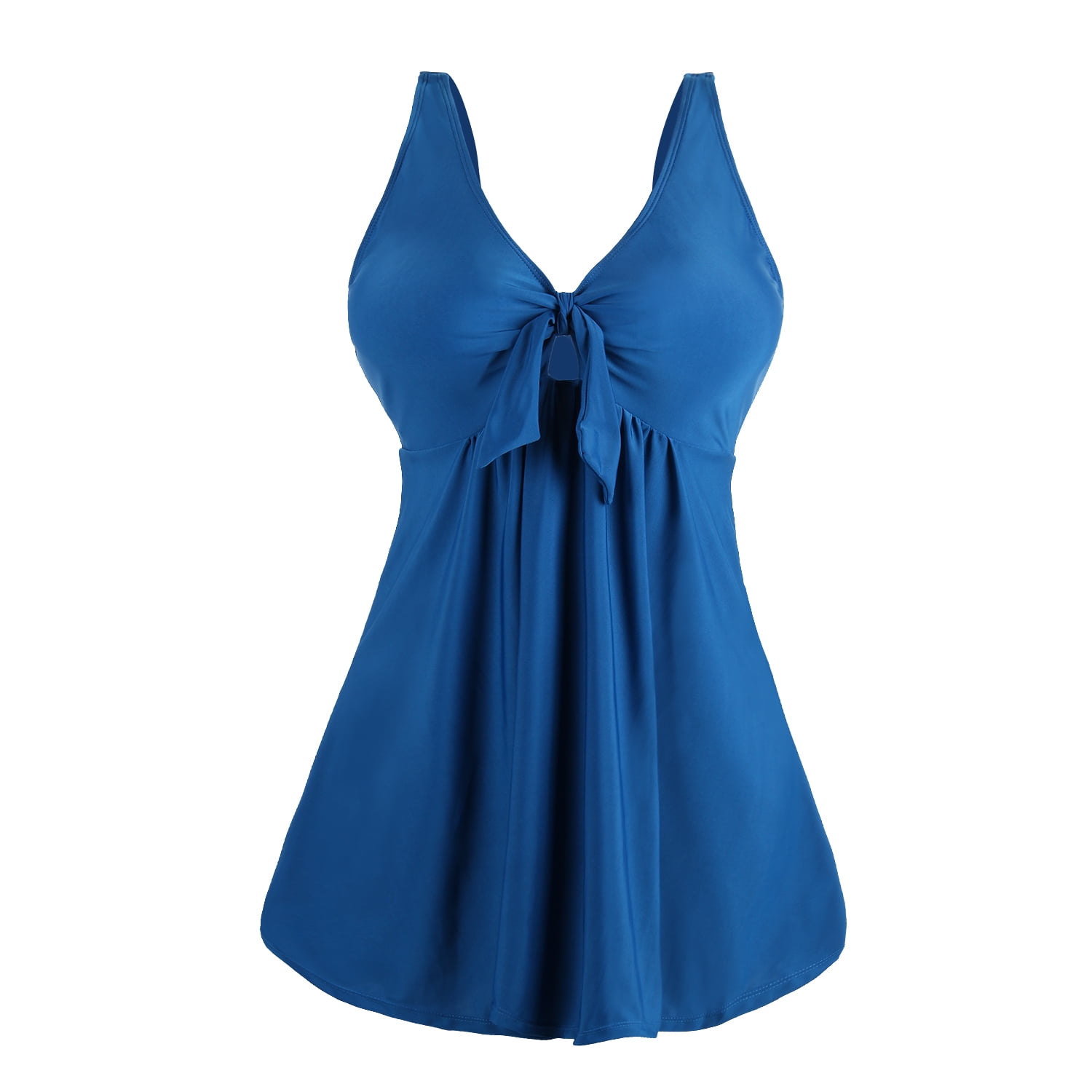 Feelingirl Women Plus Size Swimdress Push Up Padded Tankini Swimsuit Beachwear Swimwear New