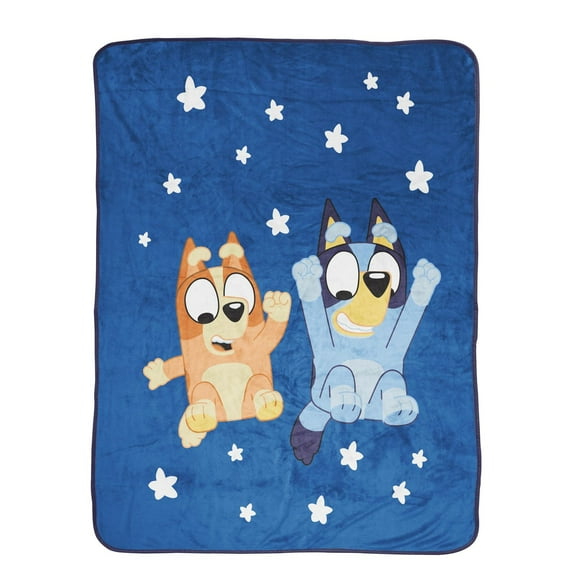 Bluey Dans le Rêve Jeté en Molleton Toucher Soie pour Enfants, 100 % Polyester