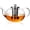 50 oz, variant on 40OZ/1200ML Glass Pumpkin Teapot with Removable Infuser & Lid, Stovetop & Microwave Safe Clear Borosilicate Glass Maker Water Kettle for Loose Leaf Blooming