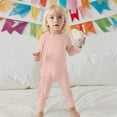 thumbnail image 5 of MEZZALL Baby Girls Jumpsuits O-Neck Onesie Bodysuits Long Sleeve Romper Sleepwear Stretchy Ribbed Toddler 0-24 Months Daily Party One-Pieces Lovely Child Dailywear, 5 of 8