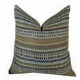 thumbnail image 1 of Plutus Zig Along Indigo Handmade Pillow, (20" x 20"), 1 of 4