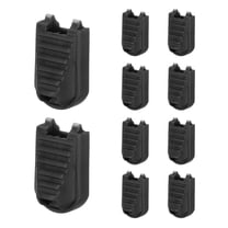 Uxcell Zipper Pull Tabs Cord End Tips Plastic Shoelace End Clips Fit for Paracord Drawstrings Backpack Lanyard Loops Black