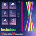 thumbnail image 2 of Barras luminosas Taikula de 8 pulgadas, paquete de 60 unidades con conectores, Neon Party, 2 of 6