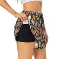 thumbnail image 2 of Disketp Milk Tea Print Women's Shorts Workout Shorts for Athletic Gym Running Shorts with Phone Pockets Small, 2 of 8