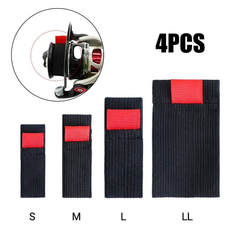4pcs/pack Elastic Fishing Spool Belt Reel Protection Belt Band Wheel  Accessories 