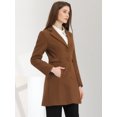 thumbnail image 4 of Abrigo para Mujer con Solapa y Botones Abrigo de Invierno marrón S, 4 of 5