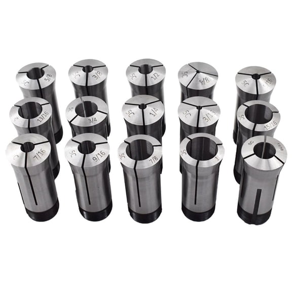 15Pcs 5C Collet Set for Machining Turning