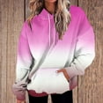 thumbnail image 2 of XMMSWDLA Women's Hoodies 2024 Gradient Long Sleeve Casual Oversized Sweatshirts Loose Fit Drawstring Trendy Pullover Tops, 2 of 7