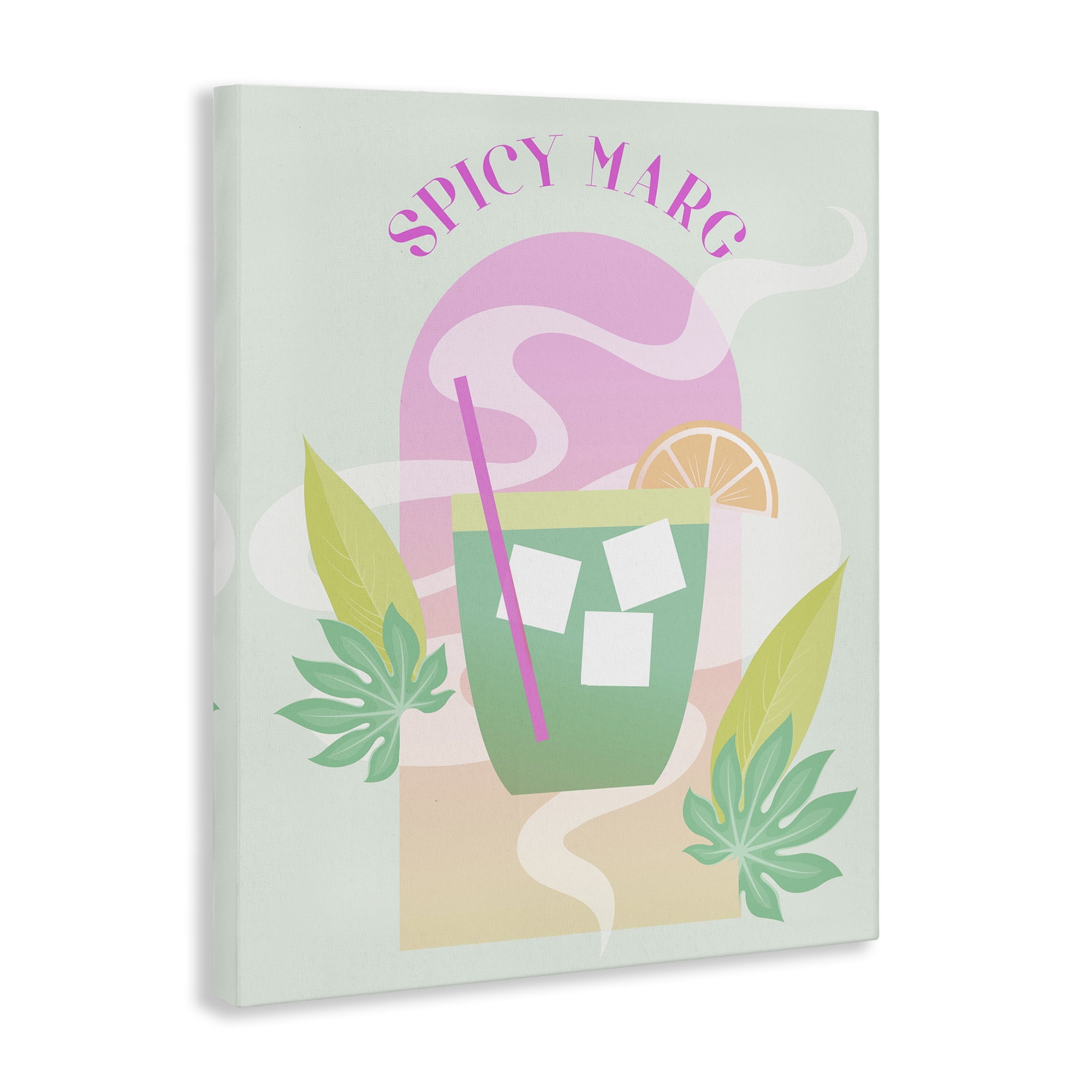 Stupell Industries Spicy Marg Cocktail Food & Beverage Painting Wrapped Canvas Art Print Wall Art, 24 x 30