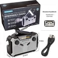 thumbnail image 4 of serony Portable Crank Radio With High-capacity Lithium this multi-functional outdoor Battery Solar Powered Hand Cranked Radio NOAA Dynamo, 4 of 6