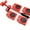 A001- Red, variant on Furniture Moving Tool, Heavy Object Mover with 4 Casters and 1 Pry Bar, Red, for Moving Sofas Beds Refrigerators - Heavy Duty Furniture Lifter with Universal Wheels, for Home Office Warehouse - 1 Set