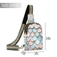 thumbnail image 2 of FORMRS Womens Crossbody Sling Bag Travel Daypack Shoulder Chest Backpack, Blue Shimmering Pattern, 2 of 7