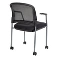 thumbnail image 5 of Titanium Finish Rolling Visitors Chair in Black Fabric, 5 of 5