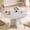 White, variant on Laisnet 47" Round Dining Table for 6, Modern Wooden Dinner Table for Kitchen Living Room, Black
