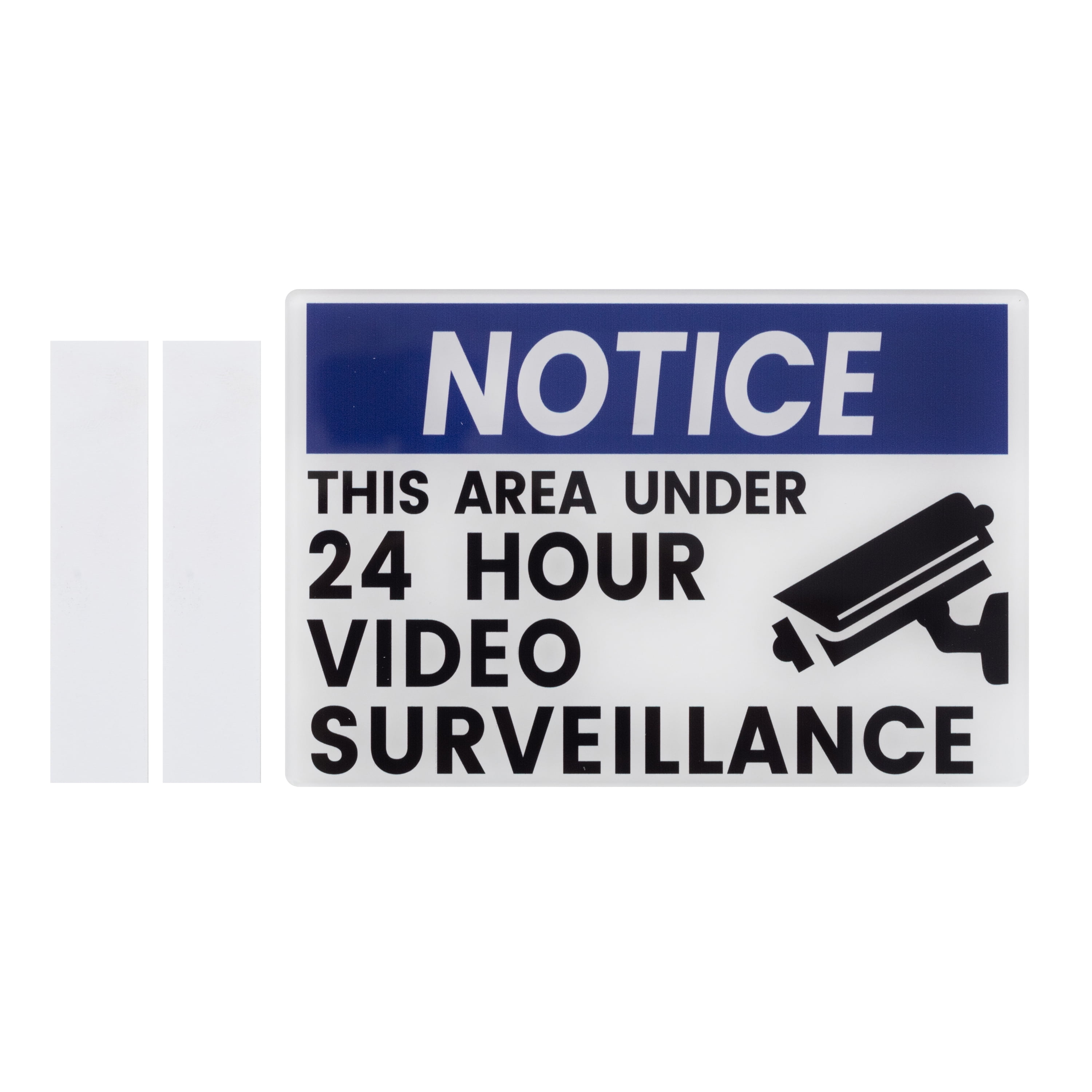 (2 pack) Pen+Gear 24-Hour Video Surveillance Sign, 4 × 6 Inches, White, Weather-Resistant