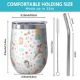 thumbnail image 5 of 12oz Stemless Wine Tumblers Colorful Forest Princess Pattern Vacuum Insulated Stainless Steel Travel Tumbler Cups Mug with Lid and Straw for Champaign,Cocktail,Beer with Cleaning Brush, 5 of 5