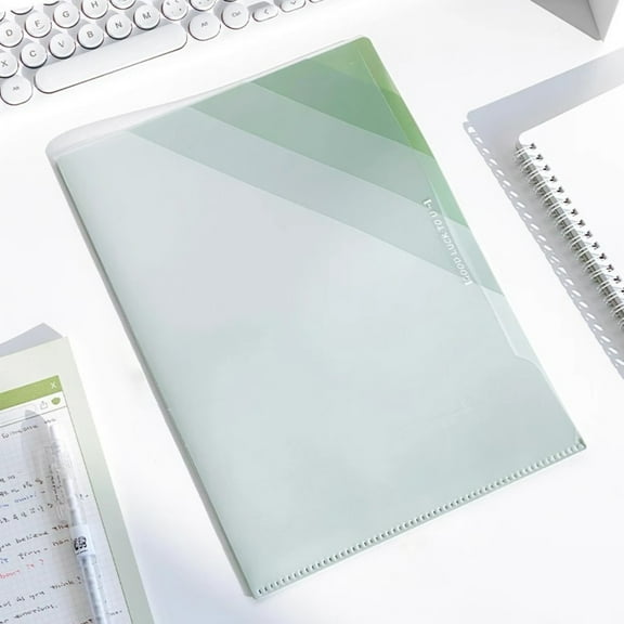 Under $1, Document Organizer Pouch, Plastic Clip Folder, Letter Size Report Cover, Durable & Lightweight, Holds 30 Sheets for Office, Plastic Clip Folder, Multi-Color by Goohae