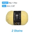 thumbnail image 2 of Unique Bargains Fil Acrylique Jaune Pâle, Lot de 2 Écheveaux de 50 g, 2 of 7