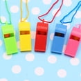 thumbnail image 4 of Miangastore 24Pcs Plastic Whistles Colorful Cheering Refueling Whistles Referee Whistles Kids Toy Sporting Goods (Random Color)(with Rope), 4 of 8