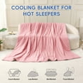 thumbnail image 4 of Yalamila Cooling Blanket for Hot Sleepers,Ultra Soft Lightweight Comforter,Summer Essential,Light Pink,Queen, 4 of 9