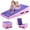 Purple+Pink, variant on 32'×17'×13' Incline Gymnastics Mat Folding Wedge for Kids Skill Training for Gymnastics, Home Gym Exercise Pink