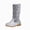 A4-Silver, variant on Girls Mid Calf Round Toe Boots Toddler Little Kid Big Kid Riding Shoes for Fall Winter