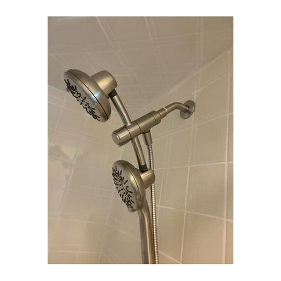 Kohler Freespin Bellerose 3-Spray Patterns 5.25 in. Wall Mount Dual Shower Heads in Vibrant Brushed